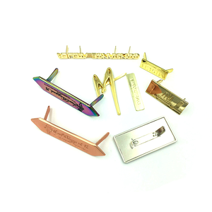 Diseño personalizado <span class=keywords><strong>Metal</strong></span> Craft bolso Logo placa <span class=keywords><strong>Metal</strong></span> marca etiqueta Logo para bolsa - Product Image 1