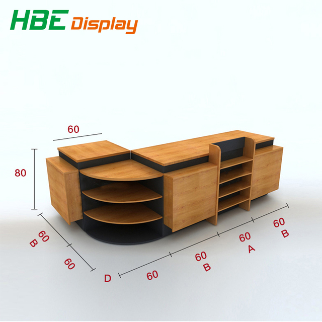 Fast Cashier Counter Stainless Steel Electric Cash Register Supermarket Checkout Counter