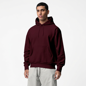 Sweat à capuche tendance pour homme Printemps-Automne 2025 – Confortable, polyvalent, coupe ample avec motif uni - Product Image 1