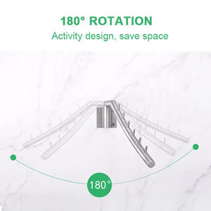 OEM gancio per asciugamani da bagno per lavanderia <span class=keywords><strong>porta</strong></span> oggetti portaoggetti in acciaio inossidabile 6 gancio appendiabiti a parete - Product Image 4