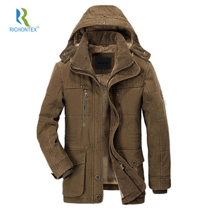 -Los hombres de invierno de dropship nieve gorra de <span class=keywords><strong>caza</strong></span> parka de piel térmica sherpa fob chaqueta - Product Image 5
