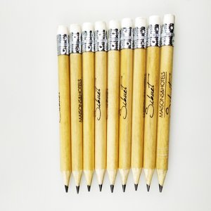 Crayon en bois original de qualité supérieure pour hôtel, publicité, logo personnalisé, crayon de petite taille - Product Image 5