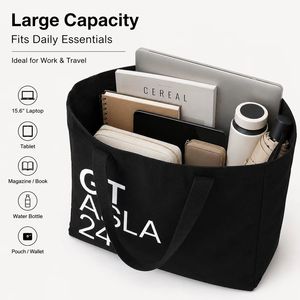 Fashion Canvas Lady Shoulder Handbag with Zipper Closure, <b>Long</b> Handle Daily Shopping <b>Bag</b> Customizable Logo & Color - Product Image 3