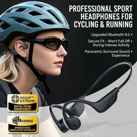 Écouteurs sportifs à conduction osseuse personnalisés à bas prix, casque ouvert, écouteurs tour de cou, écouteurs sans fil BT6.0 pour la course à pied