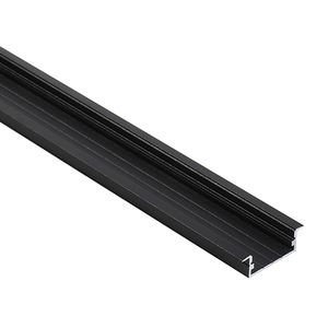 Profilo in Alluminio Anodizzato Nero 6063 T5 Premium per Strisce LED Flessibili, Montaggio a Incasso per Pareti e Soffitti - Product Image 2