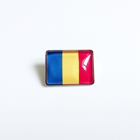 Badge en émail personnalisé du drapeau national d'Haïti, broche en métal pour souvenir de voyage, exposition et cadeau pour les activités des jeunes