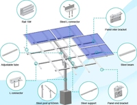 Système de montage solaire monopolaire en acier galvanisé à chaud pour projets solaires au sol OEM ODM |   ArtSign