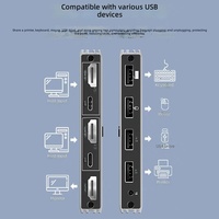 Hardrock 2025 Nouveau KVM HDMI2.0 2X1 USB2.0 avec télécommande 4K/60Hz (YUV4:2:0) Boîtier métallique moulé sur mesure
