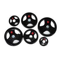 Disques de musculation en caoutchouc portables et durables en gros, plaques de poids personnalisables avec logo pour l'entraînement de force commercial