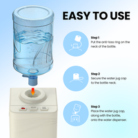 Bouchon de bidon d'eau, couvercle anti-poussière de qualité alimentaire, remplacement pour bidon de 3 à 5 gallons, couvercle de bouteille en silicone réutilisable sans BPA