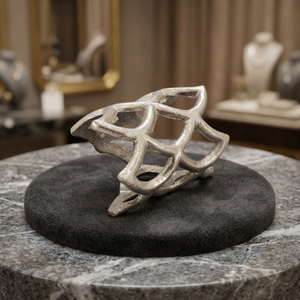 <b>Silver</b> Hollow Geometric Metal <b>Napkin</b> Ring Retro Openwork Table Decor - Product Image 6