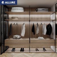 Allure guangzhou grossistes bon marché pvc membrane turque armoire de chambre avec table d'ordinateur