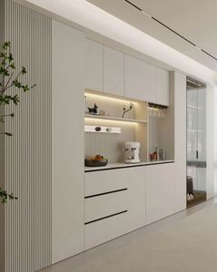 Modern Simple Solid <b>Wood</b> Sideboard Luxury Wine <b>Storage</b> Locker Integrated Wall <b>Cabinet</b> for Dining Home for Living Room <b>Storage</b> - Product Image 1