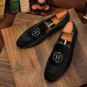 2021 nuevo diseño de moda de lujo material de <span class=keywords><strong>terciopelo</strong></span> de deslizamiento en fumadores <span class=keywords><strong>zapatos</strong></span> para hombres - Product Image 6