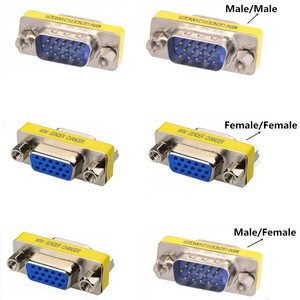 Vga 15p Male/Male Mini Gender Changer <b>Adapter</b> Zinc Alloy <b>Plug</b> In Connector - Product Image 3