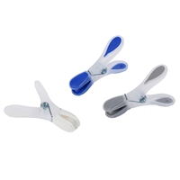 Pinzas de Ropa Ergonómicas, Pinzas para Ropa con Agarre Suave Antideslizante, Pinzas de Plástico para Lavandería con Resorte Metálico para Exteriores