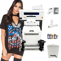 Imprimante DTF Lancelot à double tête A3 30 cm avec têtes d'impression XP600 I1600 pour impression de t-shirts à grande vitesse, secoueur de poudre et four de séchage