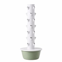 Système de jardinage hydroponique à 5 étages pour la cour arrière avec réservoir d'eau et brumisation automatique, rendement élevé pour les épinards et les micro-légumes