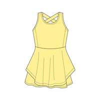 Robe de sport active pour filles, sans manches, dos croisé, anti-humidité, avec short intégré, personnalisable, faible MOQ, livraison rapide