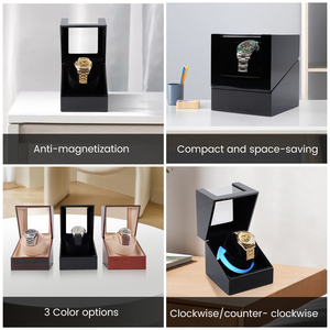 Boîte de <span class=keywords><strong>Remontoir</strong></span> de <span class=keywords><strong>Montre</strong></span> Orbital en MDF Noir de Luxe, Boîte de <span class=keywords><strong>Remontoir</strong></span> en Bois, Livraison Gratuite, Meilleur Cadeau - Product Image 6