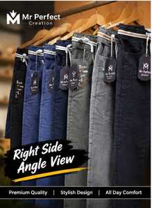 Jeans de Mezclilla con Corte Clásico Regular, Diseño Liso, Cintura Elástica con Cordón, Bolsillos Cargo Funcionales y Tela Resistente - Product Image 2