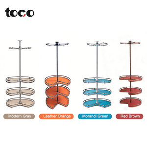 360 °   Organisateur d'armoire d'angle rotatif, panier de rangement multi-niveaux pour placard, support de rangement rotatif pour vêtements, gain de place - Product Image 1