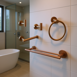 Ensemble de porte-serviettes mural moderne en acier inoxydable 50-60 cm avec chauffage pour salle de bain à domicile - Product Image 2