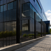 Clôture anti-escalade soudée LINSHENG 358, maille galvanisée de 4 mm pour clôture de parc industriel