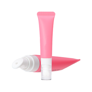 Innovador nuevo tubo de brillo de labios rosa cabeza de silicona reemplazable tapa superior de plástico de moda lápiz labial embalaje pantalla impresa - Product Image 5