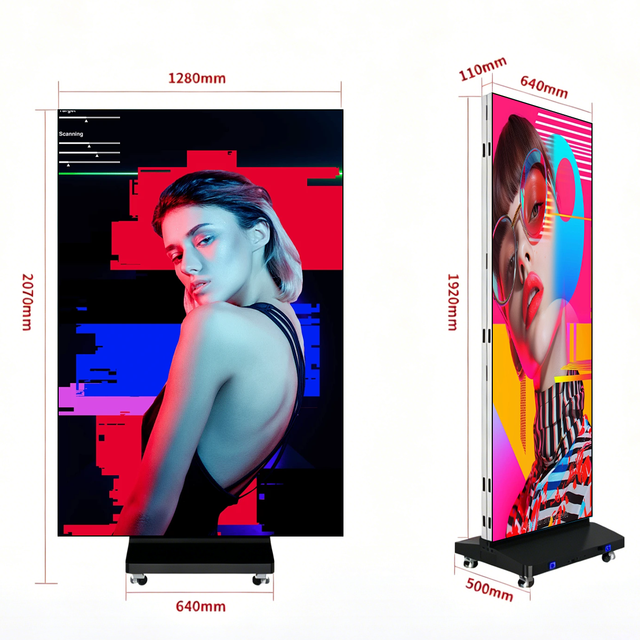 Sunrise Indoor Waterproof Smart Portable Foldable Triple-fold Wall-mounted LED Display Screen Auto-Tune Color 2-Year Warranty