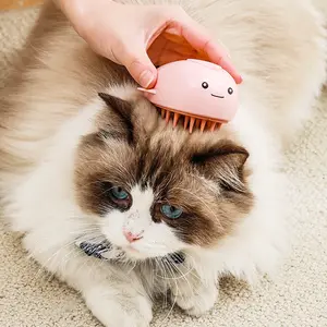 Peine para mascotas sin loción Temu transfronterizo para perros y gatos, peine eléctrico para depilación en aerosol con un solo clic, cepillo de masaje para el cabello antivolador