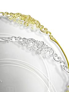 Assiettes de Présentation Rondes en Plastique de Luxe Décoratives, Design Classique, Durables, pour Mariage et Fêtes, Vente Chaude du Fournisseur Grossiste - Product Image 4