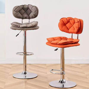 Ghế quầy bar cao bằng da PU cho câu lạc bộ, ghế quầy bar xoay cho nhà bếp, ghế đẩu quầy bar bằng nhung - Product Image 6