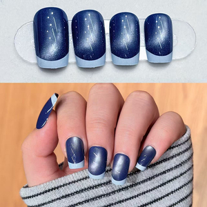 Faux ongles courts de luxe en gel souple, faits à la main, personnalisés, en gros, à presser, marque privée - Product Image 5