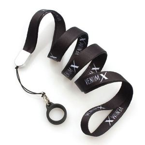 Wholesale Design Sublimation <b>Polyester</b> Personalized Silicone Ring Pen Holder Neck <b>Lanyard</b> with logo - Product Image 5