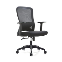 Silla de Oficina Ergonómica de Malla Foshan, Silla Ejecutiva Giratoria para Gerentes con Respaldo Medio y Soporte Lumbar para el Hogar
