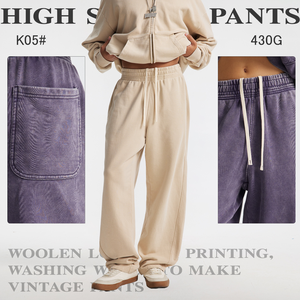 Мужские винтажные джоггеры-клеш из 100% хлопка с эффектом потертости и кислотной стирки, средней длины, в уличном стиле, высокого качества - Product Image 3