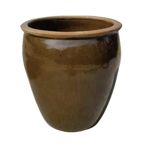 Pots à <span class=keywords><strong>plantes</strong></span> émaillés, pots à <span class=keywords><strong>fleurs</strong></span> durables <span class=keywords><strong>et</strong></span> bien construits, pots en céramique <span class=keywords><strong>de</strong></span> deux tailles pour <span class=keywords><strong>plantes</strong></span> vertes d'extérieur - Product Image 3