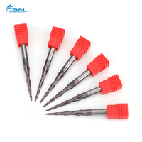 Para brocas de molino de extremo de carburo BFL, fresas de punta de bola cónica, herramientas de corte, control CNC, soporte personalizado ODM y OEM