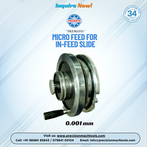 กลไกป้อนวัสดุสำหรับเครื่องกลึงพร้อมการปรับขนาด 0.001 มม. และด้ามจับแบบหมุนได้ - Product Image 2