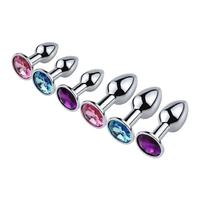 Plug anal en silicone avec bijou en cristal, toucher doux, plug anal pour femme, perle anale, dilatateur anal, jouets anaux pour hommes et femmes