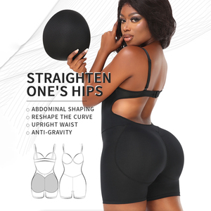 Nuevo mono sin espalda Traceless, contracción <span class=keywords><strong>Abdominal</strong></span>, acolchado ajustable, mejora las nalgas, mono moldeador sin costuras - Product Image 5
