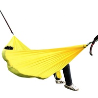 China Großhandel Single Travel und Adventure Sport Swing Nylon Camping Hängematte mit Baum riemen