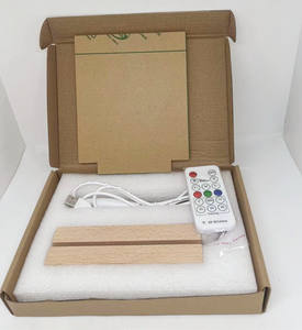 Base <span class=keywords><strong>de</strong></span> Madera Rectangular para Lámpara, Base <span class=keywords><strong>de</strong></span> Madera para Marco <span class=keywords><strong>de</strong></span> Fotos, Base <span class=keywords><strong>de</strong></span> Madera Rectangular para Lámpara LED, para <span class=keywords><strong>Luz</strong></span> Nocturna LED Visual 3D - Product Image 5