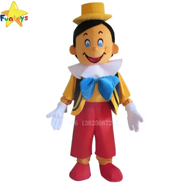 Funtoys CE Animasi Kostum Kartun Pinokio Maskot Kostum untuk Dewasa
