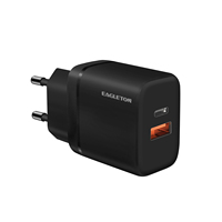 Ensemble de chargeurs rapides USB-C 25W + USB-A QC3.0 18W avec câble de données USB-C vers USB-C 3A, solution d'alimentation efficace pour divers appareils