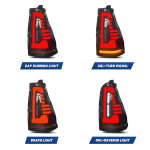 HCMOTIONZ Para <span class=keywords><strong>Toyota</strong></span> 4Runner 2003-2009 Hilux Surf Faros Traseros LED Giro Secuencial Animación DRL Ahumado Claro Par - Product Image 3