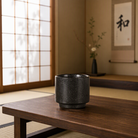 Fabricant professionnel – Tasses à expresso en céramique de 300 ml, design Japandi chinois, avec logo Latte non verni, idéales pour les cadeaux