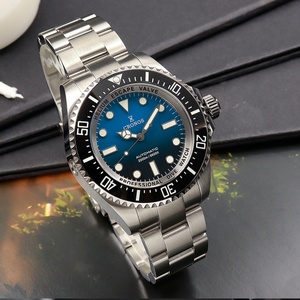 Montre de plongée automatique Cronos pour homme, bracelet en acier inoxydable, résistance à l'eau de 2000 mètres, montres de plongée professionnelles pour hommes L6009M - Product Image 3