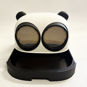 <span class=keywords><strong>Bac</strong></span> à litière pour chat <span class=keywords><strong>avec</strong></span> capot, entrée double, style panda, <span class=keywords><strong>avec</strong></span> tiroir et pelle à litière - Product Image 3